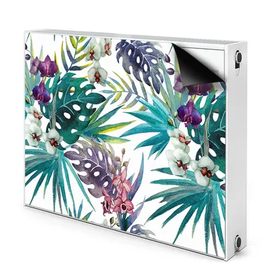 Produktbild von Magnet Heizkörper Heizkörper-Abdeckung Heizkörperabdeckung 110x60 cm  - Tropisch, Blätter