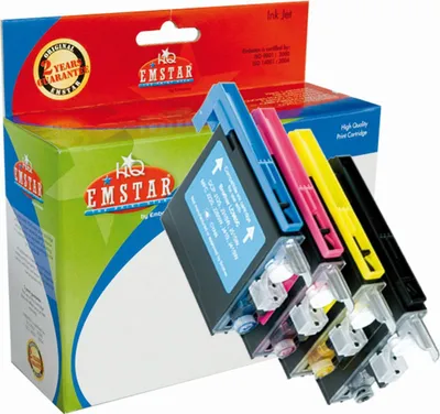 Produktbild von EMSTAR B60 EMSTAR Inkjet-Druckpatronen schwarz,cyan,magenta, gelb, 1x 510, 3x 440 Seiten, B60 (ersetzt TP LC­985 Multipack)