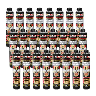 Produktbild von Isolbau Mauermörtel Pistolenschaum Montageschaum Klebeschaum 3in1 PolyurethanMörtel 24 x 750ml