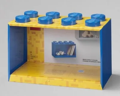 Produktbild von LEGO Bausteinregal BRICK SHELF 8 Breite: 318 mm blau