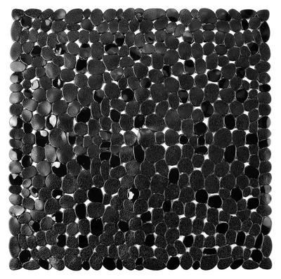 Produktbild von Duschmatte rutschfest 54x54cm mit Saugnäpfen, maschinenwaschbar, BPA-frei, schwarz