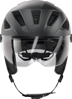 Immagine prodotto di ABUS casco da città Pedelec 2.0 ACE - casco da bici con luce posteriore, visiera, parapioggia, protezione per le orecchie - per uomo e donna - nero opaco, taglia S (51-55 cm)