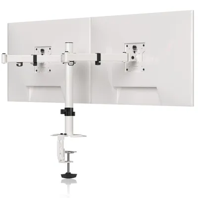 Image de Support mural pour 2 moniteurs, compatible avec les écrans de 13 à 30 pouces et d'un poids maximal de 10 kg