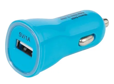 Productafbeelding van 12V/24V laadadapter met USB-poort, 1A, blauw