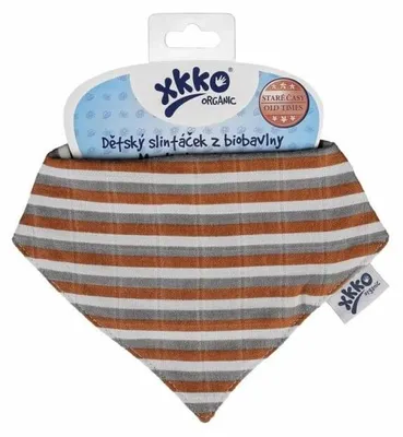 Obrázok produktu pre XKKO - Slintáček Organic Staré časy Brown Stripes