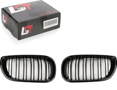 Produktbild von Frontziergitter Nieren Doppelsteg Schwarz glänzend für BMW 3er E46 01-05