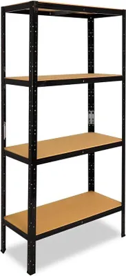 Produktbild von Famanu Metallregal - Robuste Aufbewahrungslösung - Schwarz - 180x90x60 cm