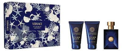 Produktbild von Versace Dylan Blue Pour Homme EdT 50 ml Sprü h+ Badegel 50 ml + After Shave Conditioner 50 ml
