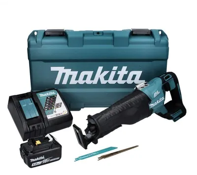Image de Makita DJR 187 RT1 Scie recipro sans fil 18 V Li-Ion + 1x Batterie 5,0 Ah + Chargeur - sans Coffret de transport