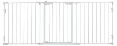 Immagine prodotto di PawHut Barriera di sicurezza per porte - Barriera di contenimento per cani - Barriera per cani a 3 elementi in plastica
