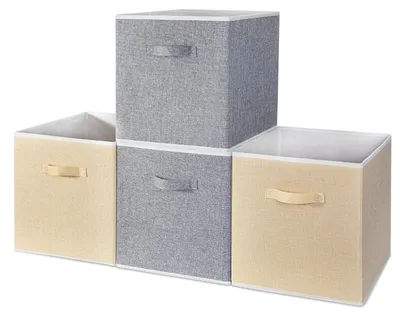 Produktbild von Omgoods – Set aus 4 zusammenklappbaren Aufbewahrungsboxen mit Tragegriffen