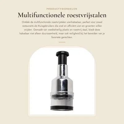 Produktbild von Zwiebelhacke aus Edelstahl – Multifunktional – Manuelle Hackvorrichtung – Langlebiges Material – Einfache Bedienung – Küchenhelfer – Gemüsehacker