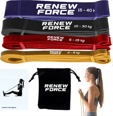 Zdjęcie produktu dla Zestaw 4 Grubych Gum Treningowych Tb1