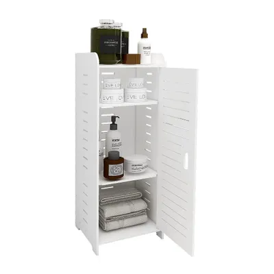 Image de Armoire de salle de bain avec 1 porte, dimensions 30x30x80 cm, couleur blanche