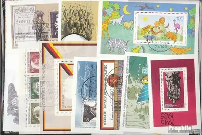 Produktbild von Briefmarken Deutschland 100 verschiedene Blöcke und Kleinbögen