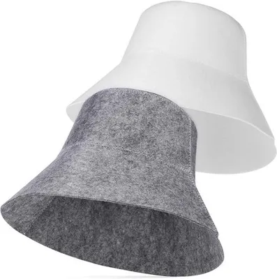 Premium Sauna Hut Set von 2, Ultraweich und dicker Filz, Schutz für Haare gegen Hitze, superabsorbierende Sauna-Kappe für