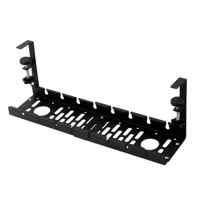 Produktbild von Kabelkanal unter dem Schreibtisch, Kabelkorb Organizer, ausziehbar, Länge von 40—52cm, für das Kabelmanagement im Büro und zu Haus