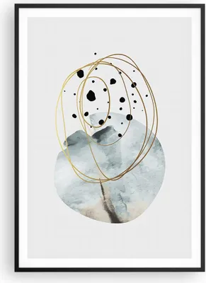 Produktbild von Gerahmtes Poster - Schwarzer Rahmen - Modern Abstraktion Flecken - 70x100 cm - Wand Bild - Wanddeko - Wandbilder - Kunstposter - Wandposter - Bilderrahmen - Bilder - Kunstdruck - P2BPA70x100-4782