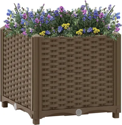 Produktbild von HOMMIE Garten-Pflanzgefäß/Hochbeet Moderne - Pflanzkübel - Blumentopf 40x40x38cm Polypropylen DE203926 - Beete