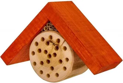 Produktbild von Insektenhotel Bienenparadies MKW Mini PREMIUM - Insektenhaus aus massivem Laub- und Nadelholz - Wetterfest - für Wildbienen & Marienkäfer