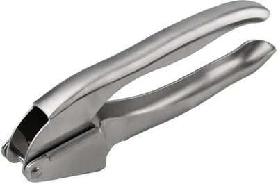 Obrázek produktu pro Ibenzoa® lis na česnek z nerezové oceli 18/8 – ergonomická rukojeť, vhodný do myčky, skládací a snadno zavěsitelný, efektivní lisování s/bez slupky