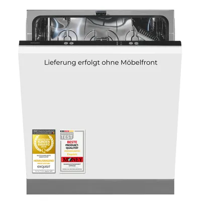 Produktbild von Exquisit Geschirrspüler 60 cm Einbaugerät | 14 Maßgedecke, Energieklasse D, 49 dB, 11,9 l Eco | 6 Programme, Aquastop, Startzeitvorwahl, höhenverstell