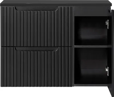 Produktbild von Waschtisch-Unterschrank 80cm, in schwarz, NEWPORT-56-BLACK