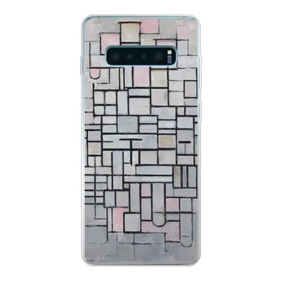 Produktbild von MuchoWow® Handyhülle Schutzhülle Hülle für Samsung Galaxy S10 Plus Komposition 6 - Piet Mondrian Silikon Softcase Handy Hülle - Schutzhülle
