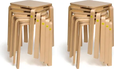 Produktbild von 10x Erzi Hocker 35 aus Formholz - stapelbar