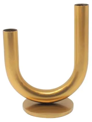 Image de Vase en forme de U dorée, avec ouverture des deux côtés