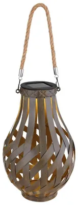 Produktbild von LED Solarleuchte, Bambus, Braun, Schalter, H 27 cm