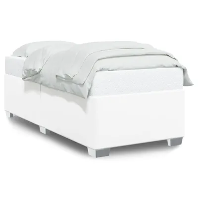 Image de vidaXL Sommier blanc 100x200 cm similicuir