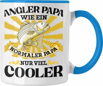 Produktbild von Trendation - Angler Papa Geschenk Vatertag Geschenkidee von Sohn für Angler-Vater (Blau)