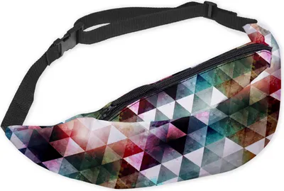 Produktbild von Modische Gürteltasche Sporttasche Bauchtasche mit Reissverschluss Hüfttasche Triangles [021]