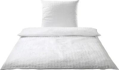 Produktbild von Elegante Seersucker Bettwäsche 7013 Chelsea 240x220cm + 80x80, Farbe wollweiss