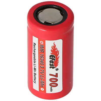 Image de Efest IMR16340 V1 - Batterie Li-Ion 700mAh 3,7V (borne positive plate)