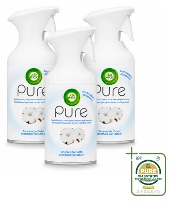 Imagen del producto de 3 aerosoles Air Wick - Aroma de algodón suave - 250 ml - Pack ahorro - 3 unidades