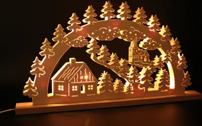 Produktbild von Original Erzgebirgischer Marken Schwibbogen Lichterbogen 60 x 31 cm S60-0_6