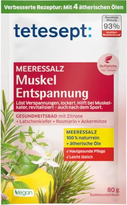 Zdjęcie produktu dla Tetesept, Sól do kąpieli rozluźnienie mięśni, 80g (PRODUKT Z NIEMIEC)