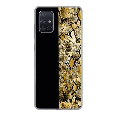 Produktbild von MuchoWow® Handyhülle Schutzhülle Hülle für Samsung Galaxy A51 Schlange - Gold - Luxus Silikon Softcase Handy Hülle - Schutzabdeckung