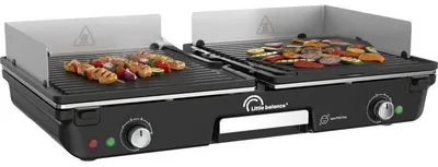 Produktbild von Elektro Plancha Grill LITTLE BALANCE Dual 2000 Nopifas, 2000W, 2 unabhängige Zonen, PFAS-frei, Schwarz