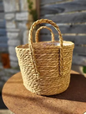 Produktbild von Boho Strohkorb Rapsody zum Bepflanzen Boho Strohkorb Rapsody zum Bepflanzen - d = 25 cm