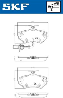 Produktbild von SKF Bremsbeläge Satz Vorne Bremsklötze für AUDI A4 Avant (8ED, B7) VKBP 80547 E