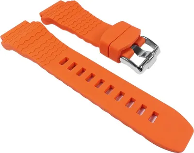 Produktbild von Jacques Lemans Uhrarmband 22mm | Kautschuk Orange 1-1381 1-1222 1-1223