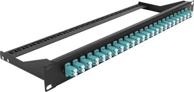 Produktbild von Delock 19 Zoll LWL Patchpanel 24 Port LC Duplex aqua