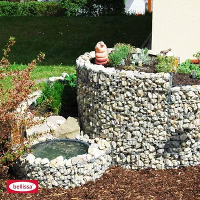 Produktbild von bellissa 95600 Kräuterspirale 200x150 cm Gabione Kräuterschnecke Hochbeet