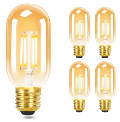 Obrázek produktu pro ZMH E27 LED teplá bílá vintage žárovky - T45 LED žárovka žárovky E27 Edison 4W 2700K žárovky, 4 kusy