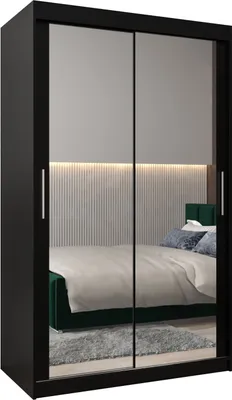 Produktbild von Kleiderschrank, Schiebetürenschrank Schlafzimmer, Schrank mit Spiegel TOKYO 3 120 cm