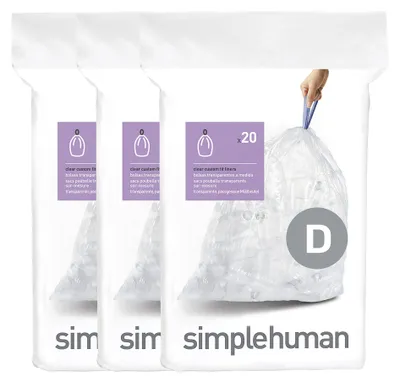 Obrázok produktu pre Simplehuman vložky do koša Kód D CW0278 20 litrov