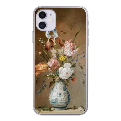 Produktbild von MuchoWow® Handyhülle Schutzhülle Hülle für iPhone 11 Stilleben mit Blumen - Balthasar van der Ast - Alte Meister Silikon Softcase Handy Hülle - Handytasche